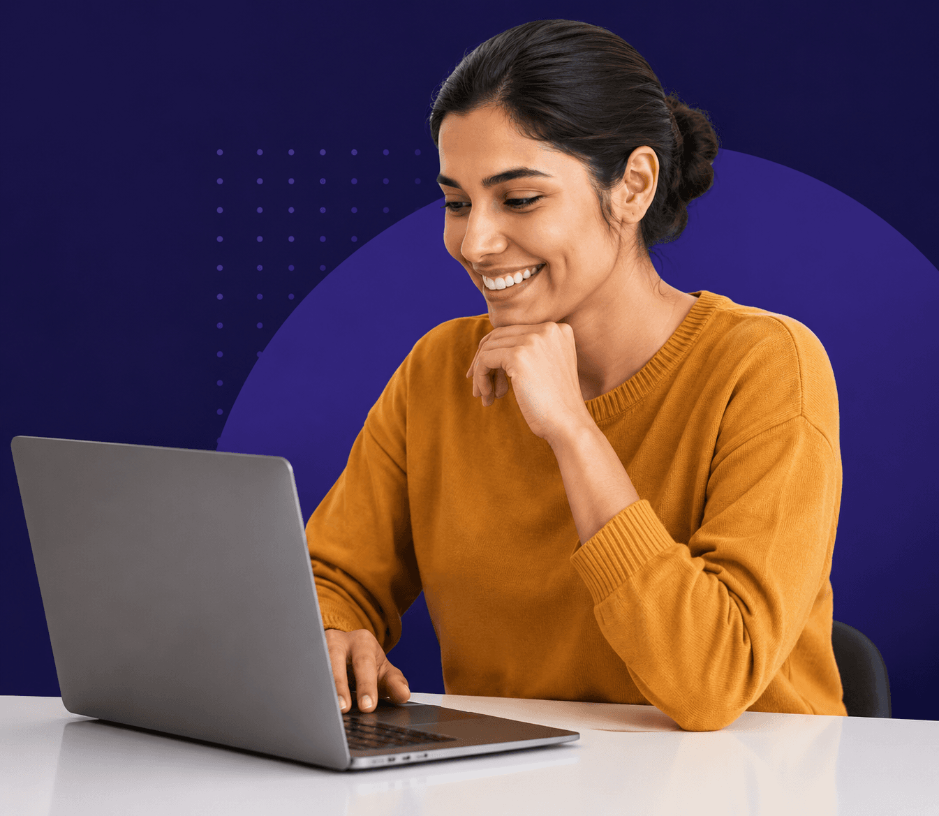 Learner using the Pacademy platform